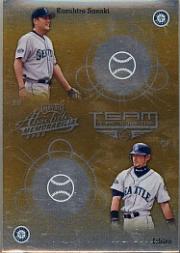 2002 Absolute Memorabilia Team Tandems Gold #27 I.Suzuki/K.Sasaki