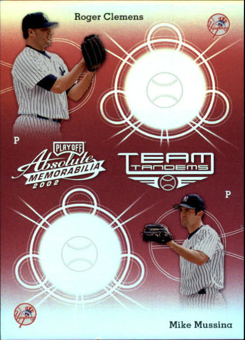 2002 Absolute Memorabilia Team Tandems Spectrum #19 R.Clemens/M.Mussina