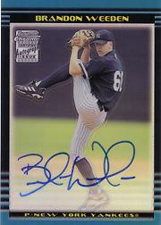 2002 Bowman Chrome Draft Refractors #172 Brandon Weeden AU
