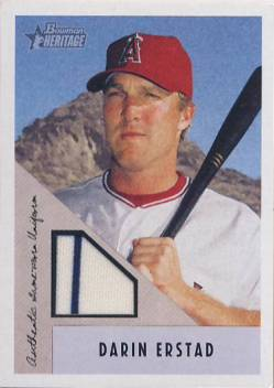 2002 Bowman Heritage Relics #BHDE Darin Erstad Uni C