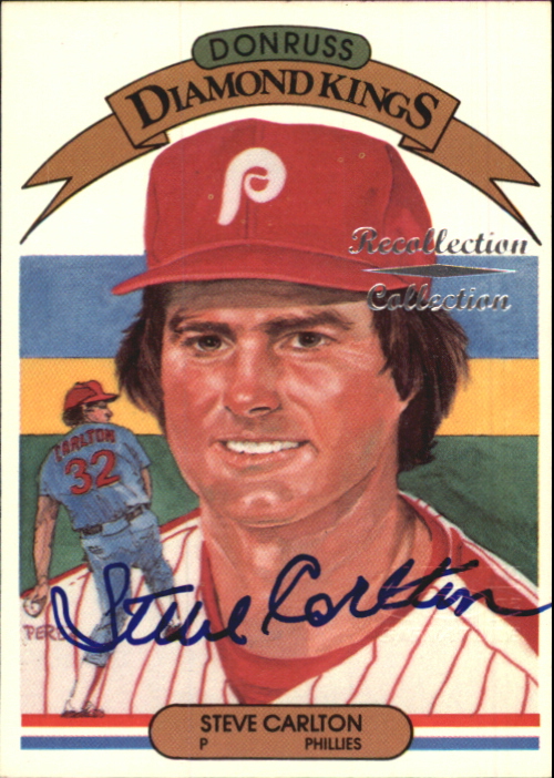 2002 Diamond Kings Recollection Autographs #9 Steve Carlton 83 DK/10