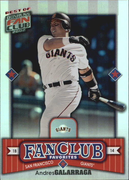 2002 Donruss Best of Fan Club #290 Andres Galarraga FC/2000