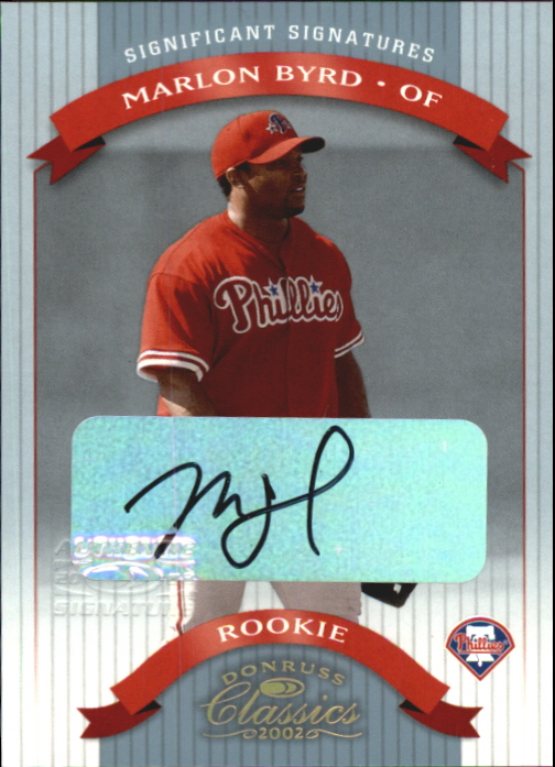 2002 Donruss Classics Significant Signatures #102 Marlon Byrd ROO/500