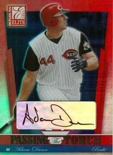 2002 Donruss Elite Passing the Torch Autographs #20 Adam Dunn/50