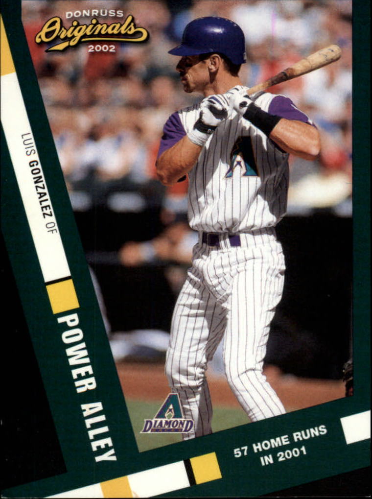 2002 Donruss Originals Power Alley #4 Luis Gonzalez
