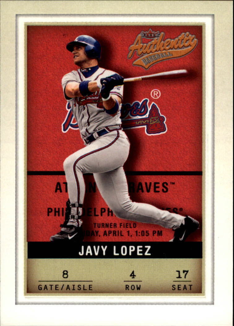 2002 Fleer Authentix #4 Javy Lopez