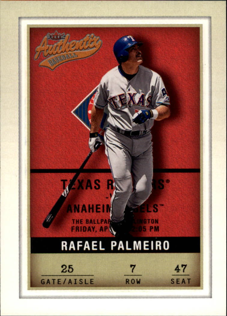 2002 Fleer Authentix #7 Rafael Palmeiro