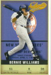 2002 Fleer Authentix #8 Bernie Williams
