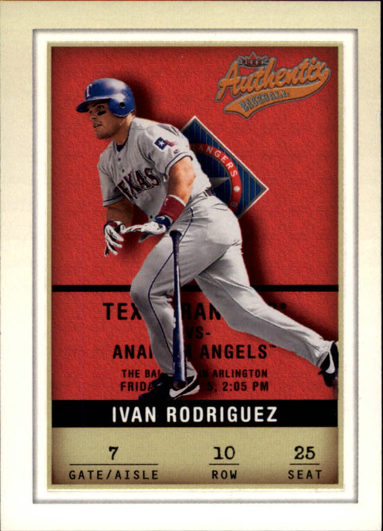 2002 Fleer Authentix #10 Ivan Rodriguez