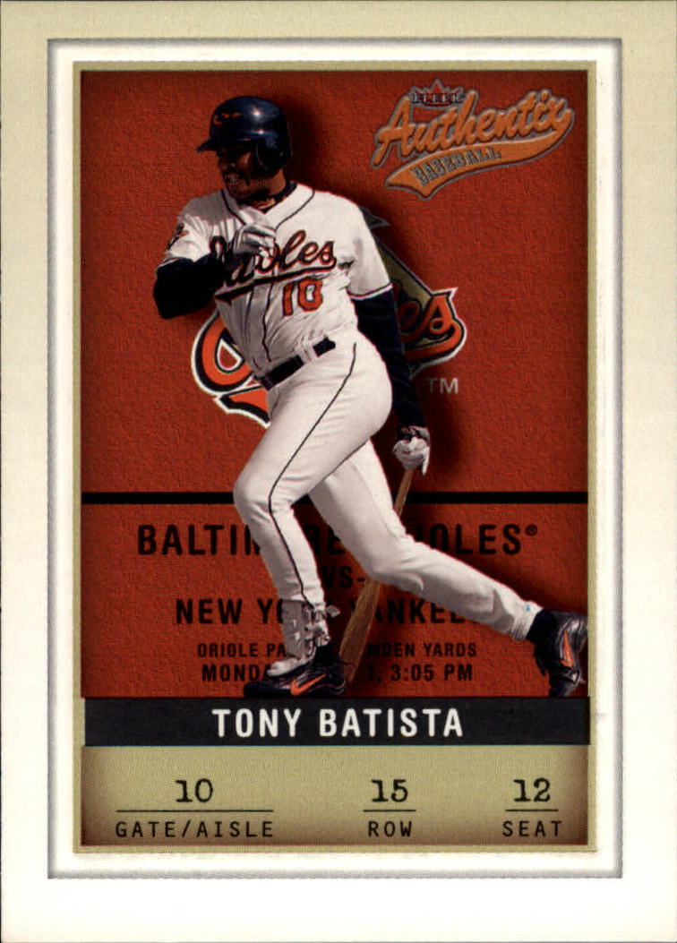 2002 Fleer Authentix #15 Tony Batista