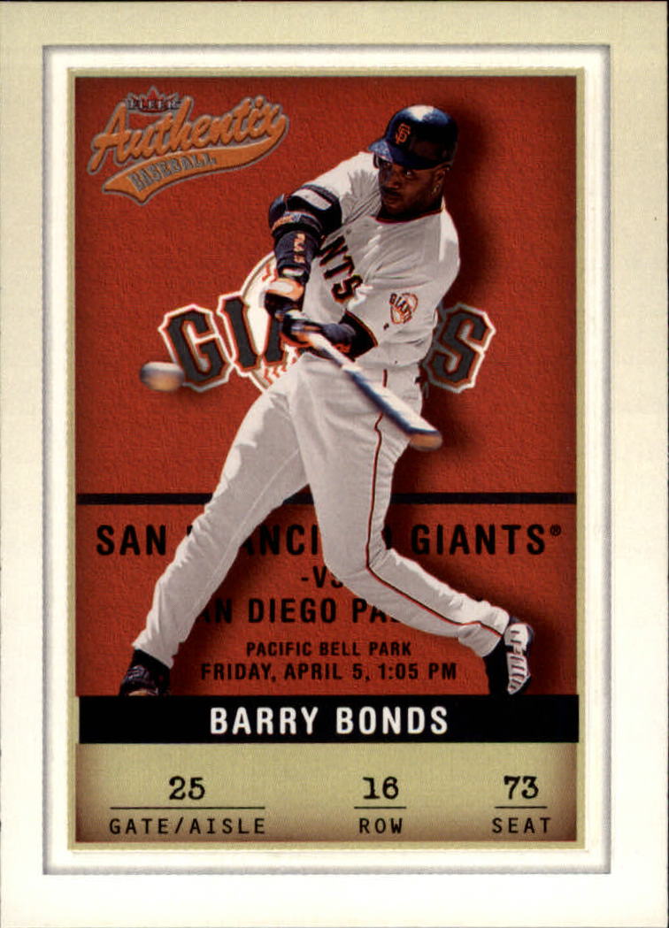 2002 Fleer Authentix #16 Barry Bonds