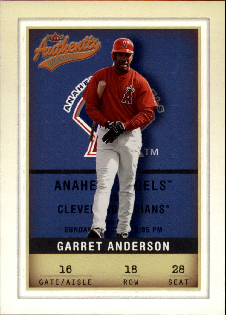 2002 Fleer Authentix #18 Garret Anderson