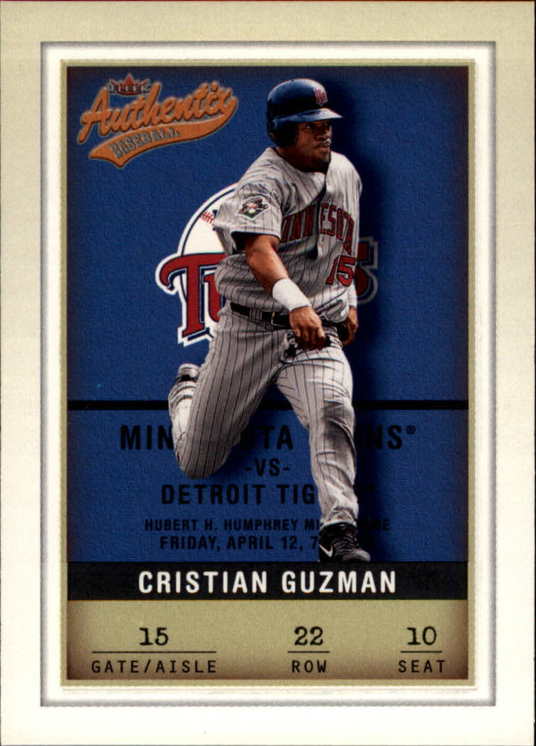 2002 Fleer Authentix #22 Cristian Guzman