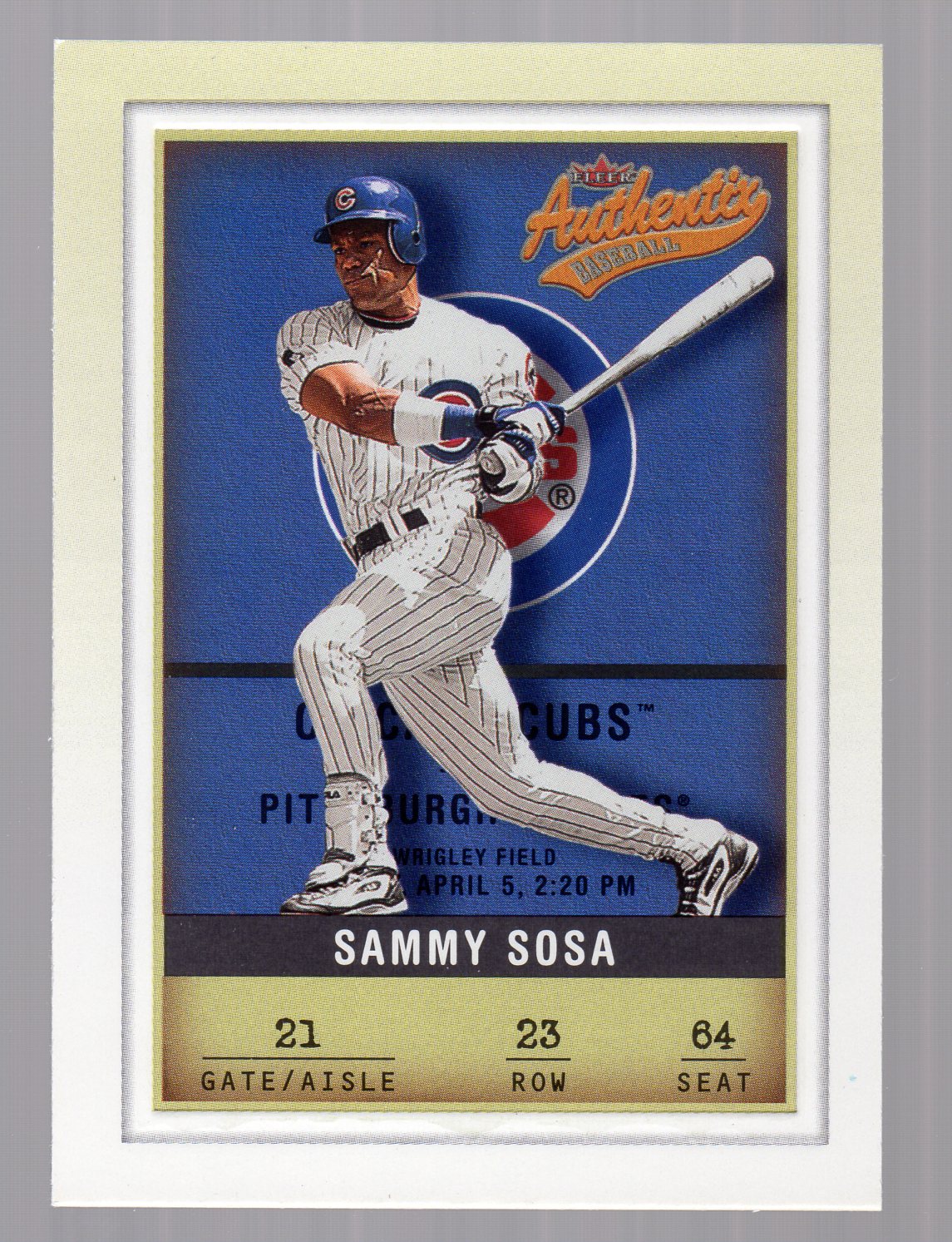 2002 Fleer Authentix #23 Sammy Sosa