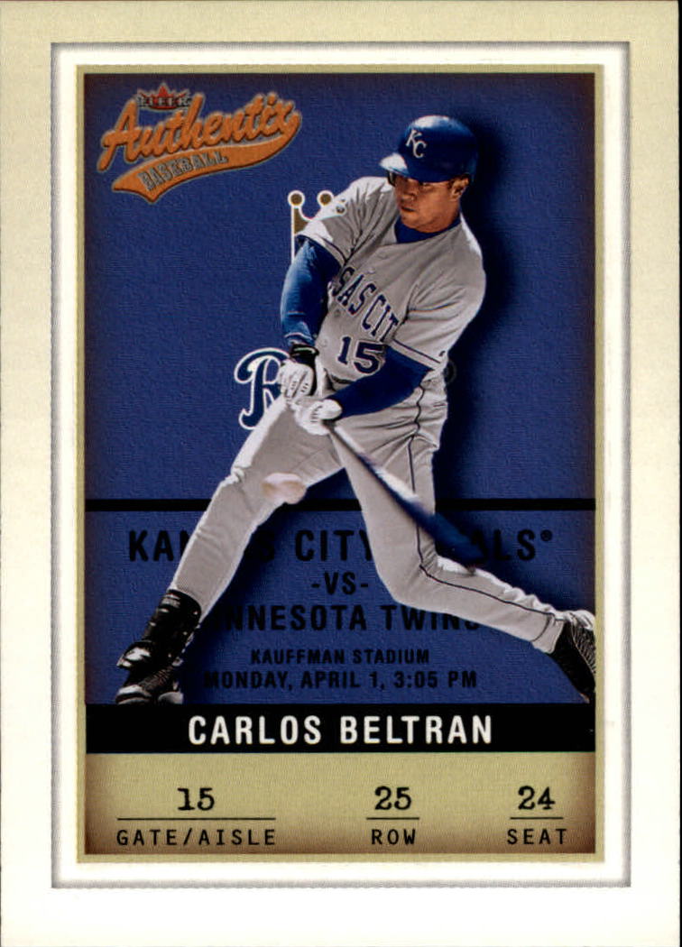 2002 Fleer Authentix #25 Carlos Beltran