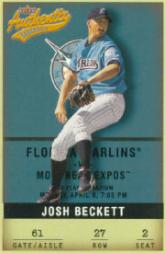 2002 Fleer Authentix #27 Josh Beckett