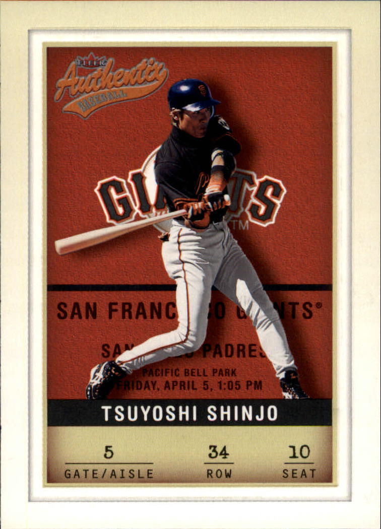 2002 Fleer Authentix #34 Tsuyoshi Shinjo