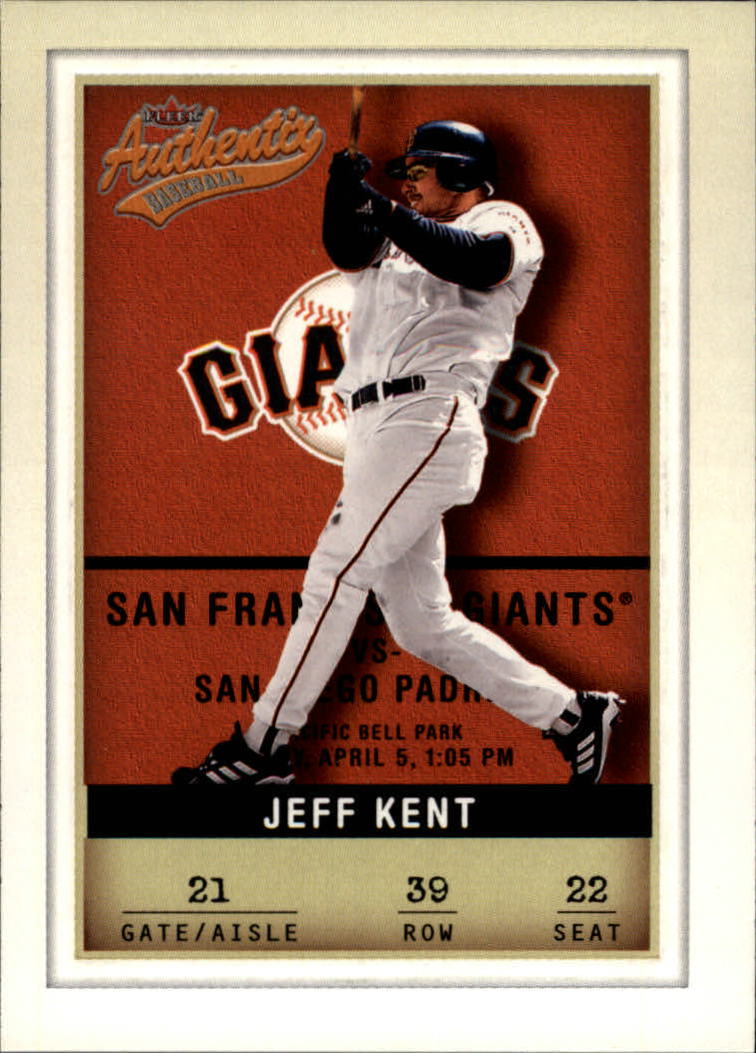 2002 Fleer Authentix #39 Jeff Kent