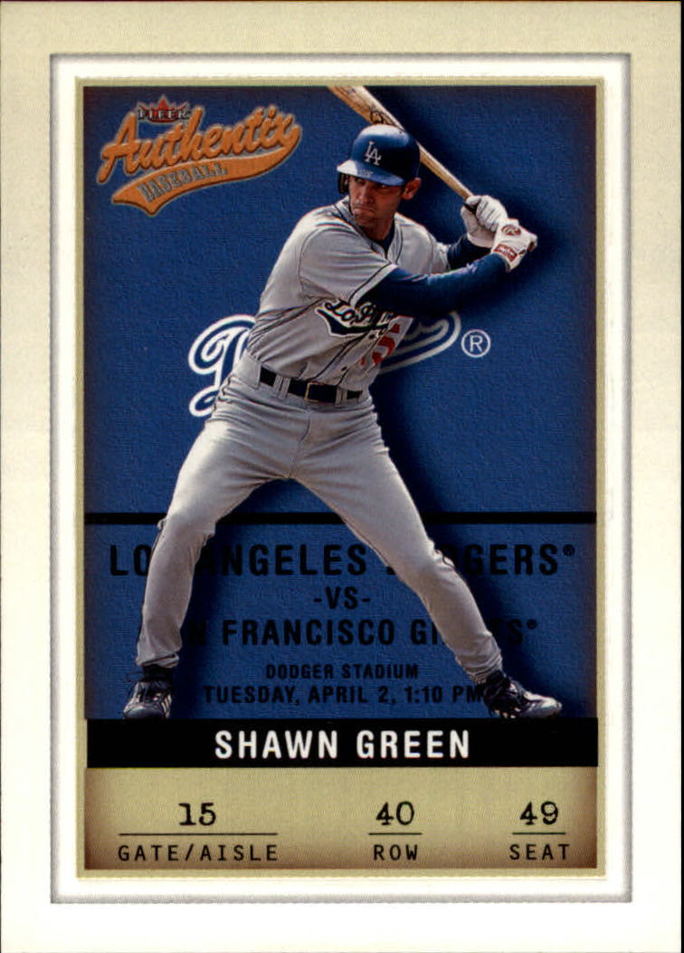 2002 Fleer Authentix #40 Shawn Green
