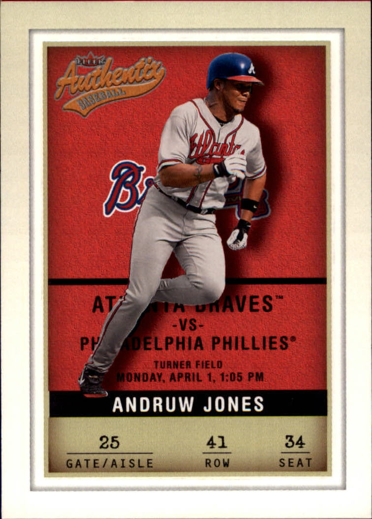 2002 Fleer Authentix #41 Andruw Jones