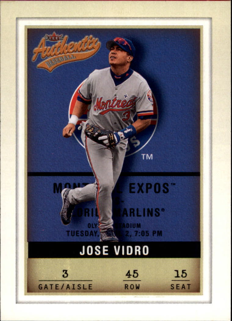 2002 Fleer Authentix #45 Jose Vidro