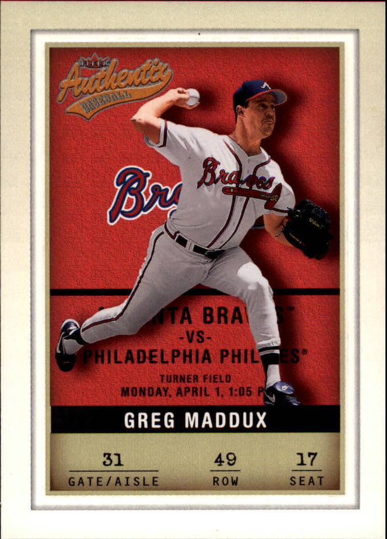 2002 Fleer Authentix #49 Greg Maddux