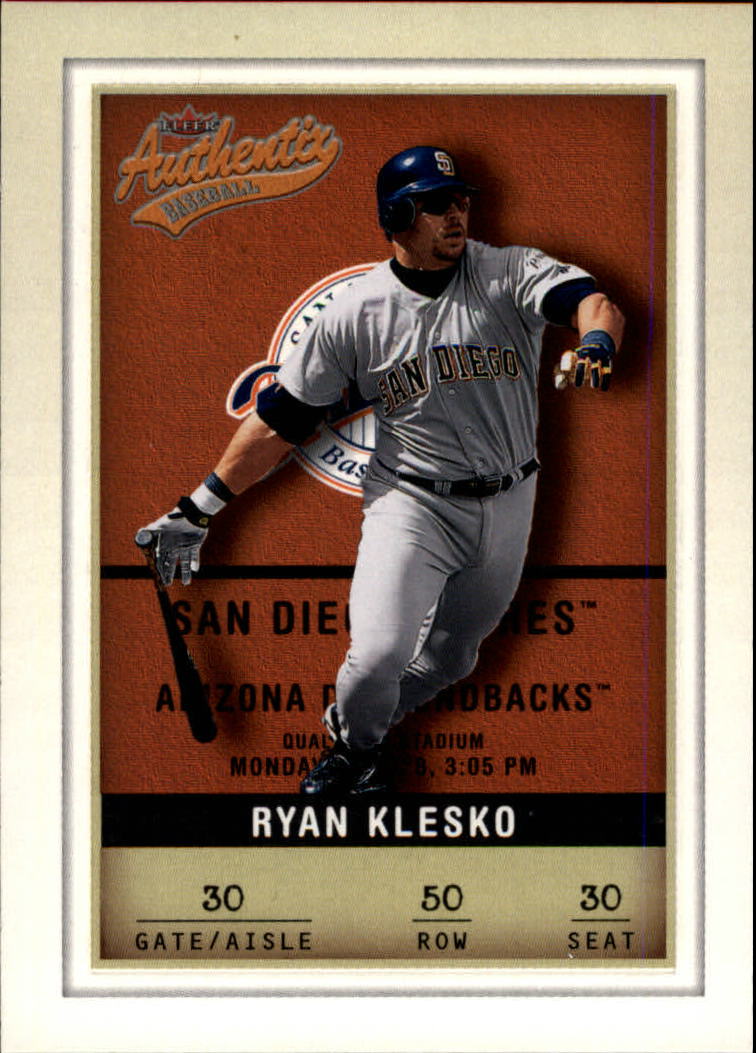 2002 Fleer Authentix #50 Ryan Klesko