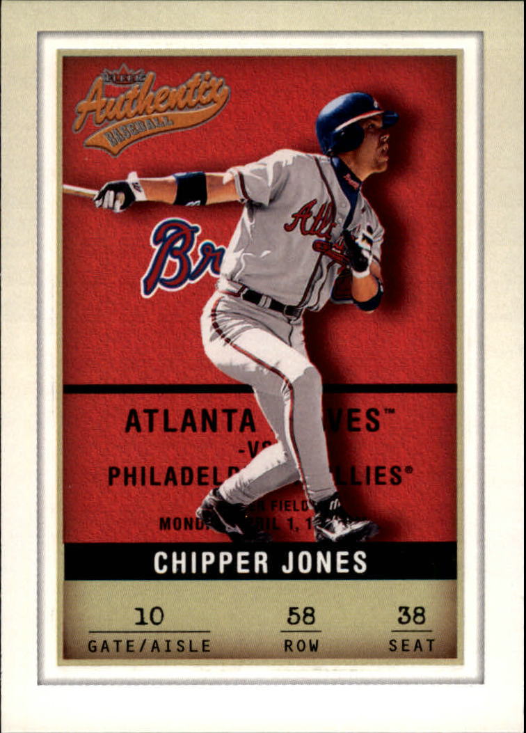 2002 Fleer Authentix #58 Chipper Jones