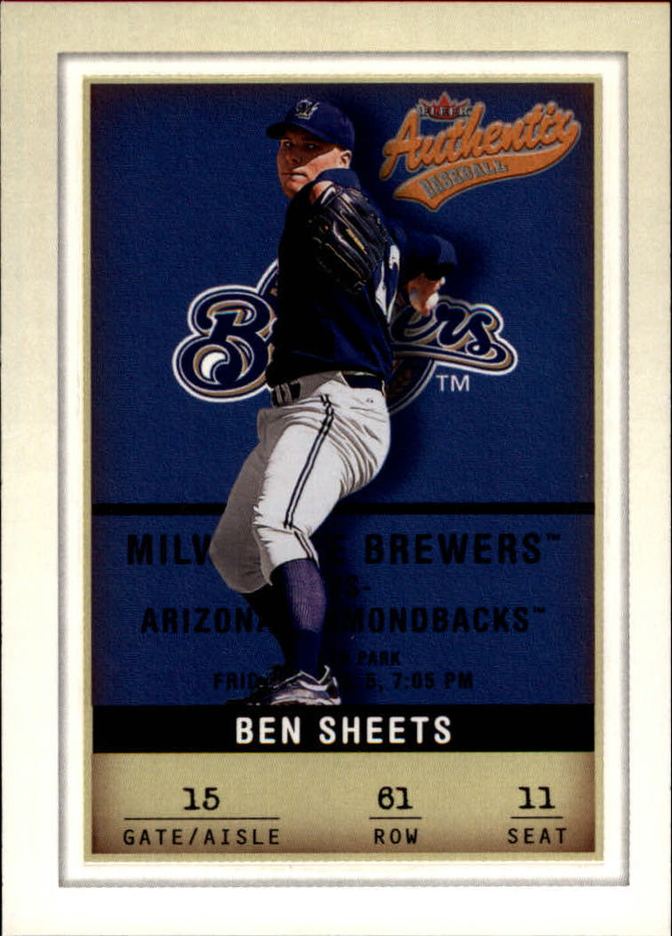 2002 Fleer Authentix #61 Ben Sheets