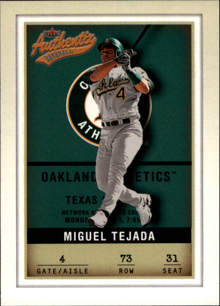 2002 Fleer Authentix #73 Miguel Tejada
