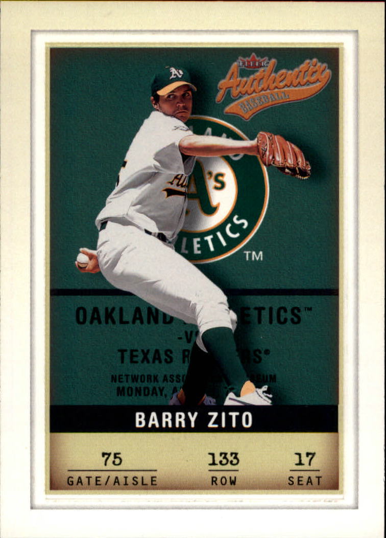 2002 Fleer Authentix #133 Barry Zito