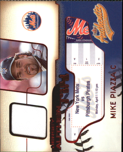 2002 Fleer Authentix Jersey AuthenTIX #JAMP Mike Piazza