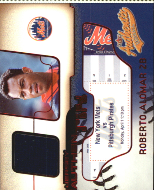2002 Fleer Authentix Jersey AuthenTIX #JARA Roberto Alomar