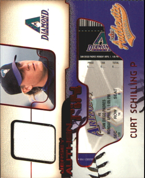 2002 Fleer Authentix Jersey AuthenTIX #JACS Curt Schilling SP