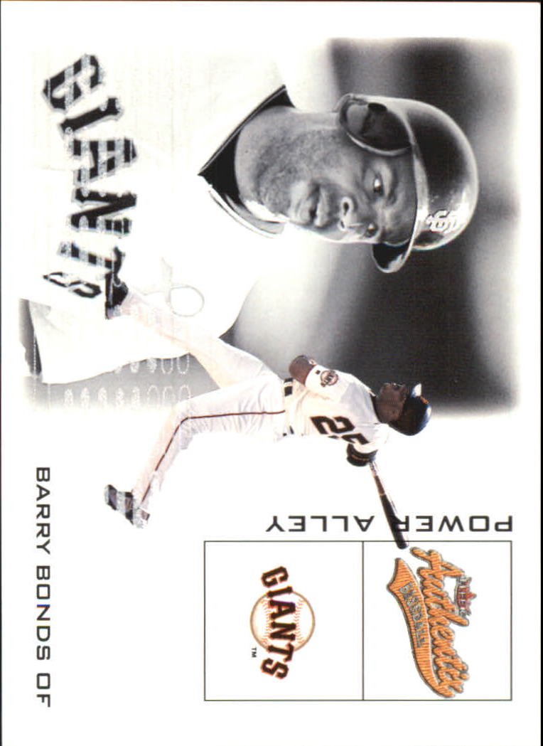 2002 Fleer Authentix Power Alley #6 Barry Bonds