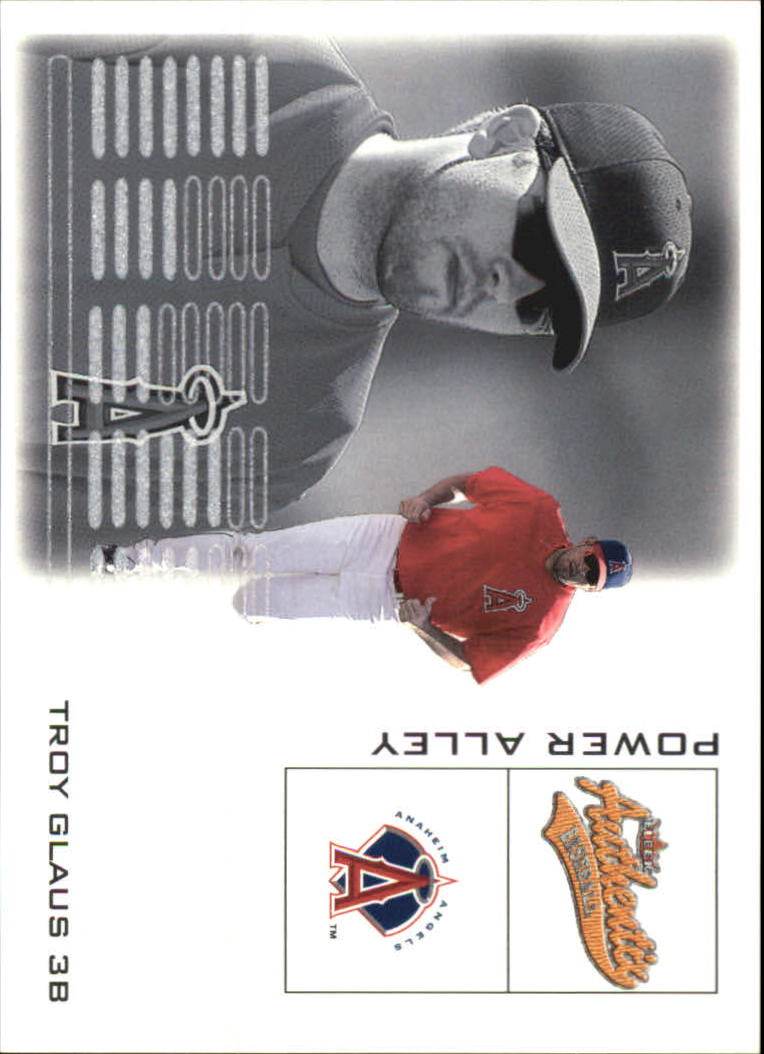 2002 Fleer Authentix Power Alley #9 Troy Glaus