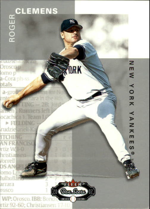 2002 Fleer Box Score #56 Roger Clemens