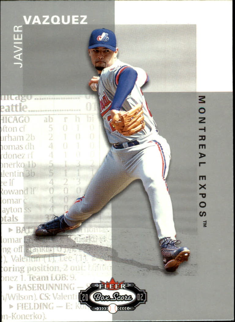 2002 Fleer Box Score #106 Javier Vazquez