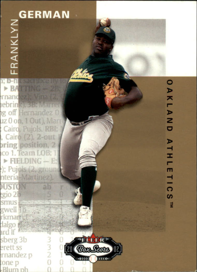 2002 Fleer Box Score #126 Franklyn German RP RC