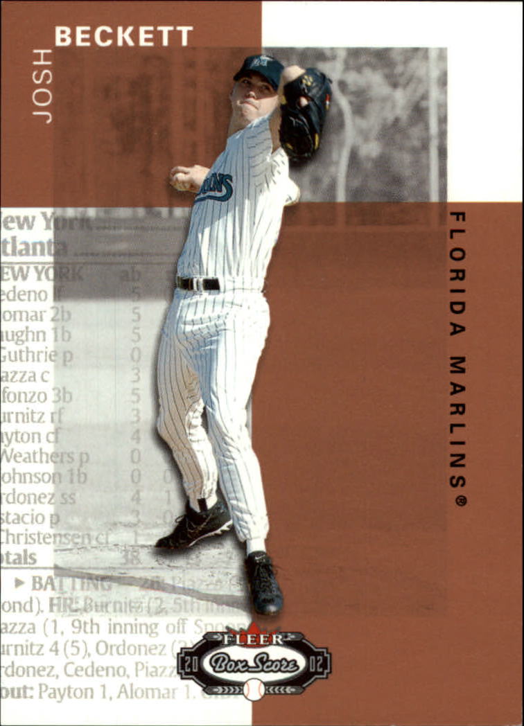 2002 Fleer Box Score #189 Josh Beckett RS