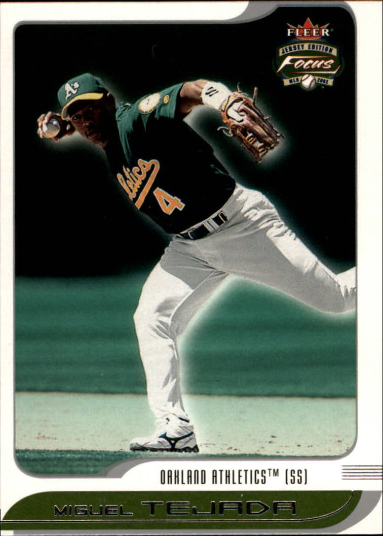 2002 Fleer Focus JE #218 Miguel Tejada