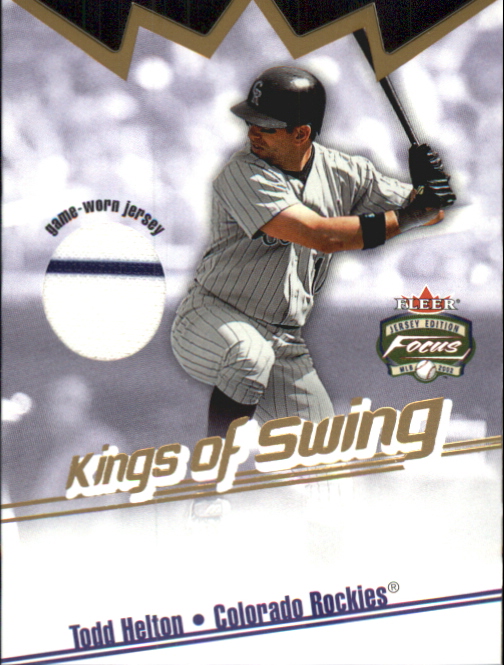 2002 Fleer Focus JE Kings of Swing Game Used #2 Todd Helton Jsy