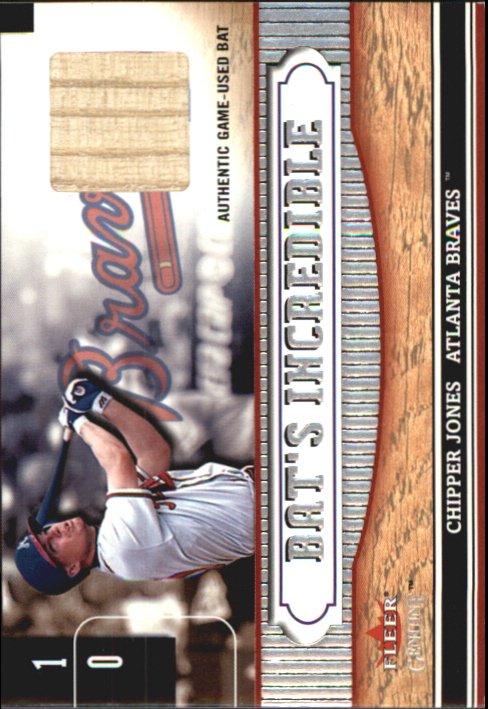 2002 Fleer Genuine Bats Incredible Game Used #2 Chipper Jones