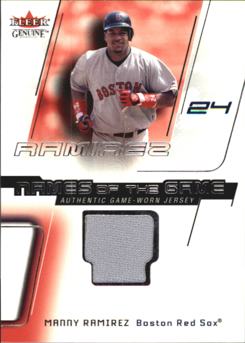 2002 Fleer Genuine Names of the Game Memorabilia #16 Manny Ramirez