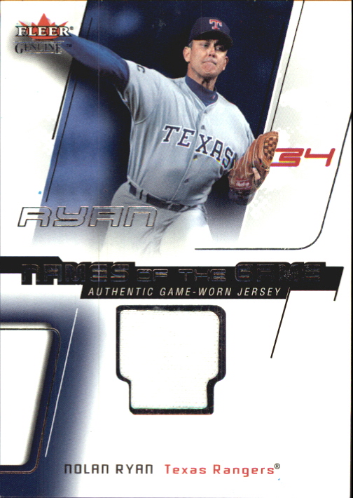 2002 Fleer Genuine Names of the Game Memorabilia #18 Nolan Ryan