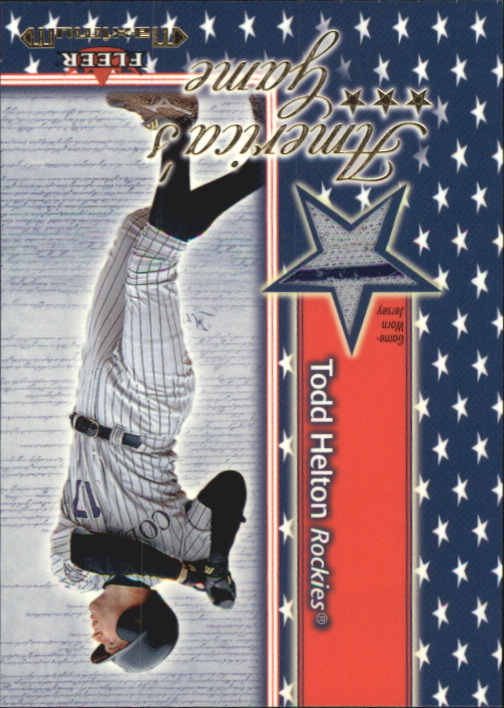 2002 Fleer Maximum Americas Game Jersey #9 Todd Helton
