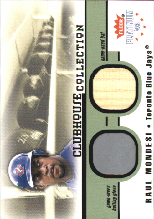 2002 Fleer Platinum Clubhouse Memorabilia Combos 24 Raul Mondesi Bat