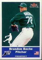 2002 Fleer Tradition Update #U76 Brandon Backe SP RC