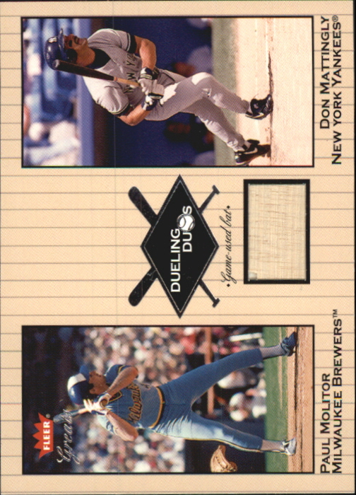 2002 Greats of the Game Dueling Duos Game Used Single #DM3 Paul Molitor/Don Mattingly Bat