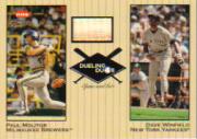2002 Greats of the Game Dueling Duos Game Used Single #PM2 Paul Molitor Bat/Dave Winfield